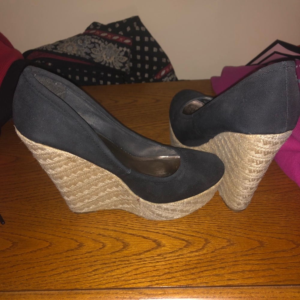 Black wedges by madden girl. Used